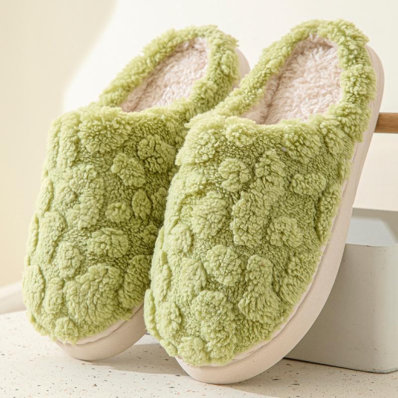 Хлопковые тапочки женские пара утолщенные осенне-зимние домашние домашние нескользящие теплые послеродовые шерстяные хлопковые туфли мужские