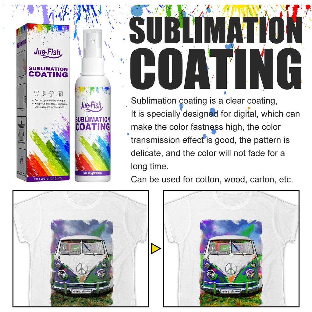 Sublimation Coating Spray Clothing Hot Stamping Heat Transfer Abrasion And Stain Resistance 100ml