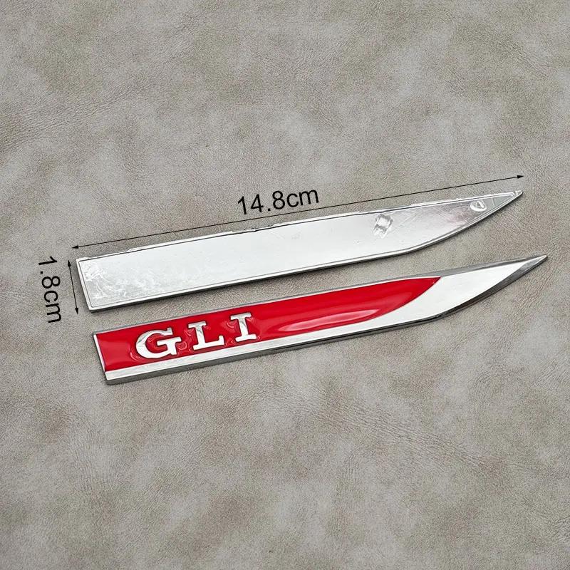 For Volkswagen Golf Hot 2pcs Metal Car Fender Side Badge Sticker Emblem For Volkswagen VW GLI Logo Golf 7 6 5 Sagitar Jetta MK5 MK7 MK4 MK6 Accessor