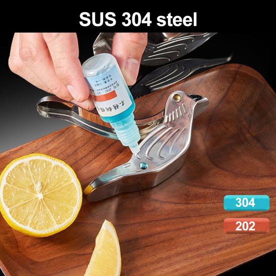 Ручная соковыжималка для лимона из нержавеющей стали Bird Citrus Lime Squeezer Портативная соковыжималка для цитрусовых Кухонный гаджет