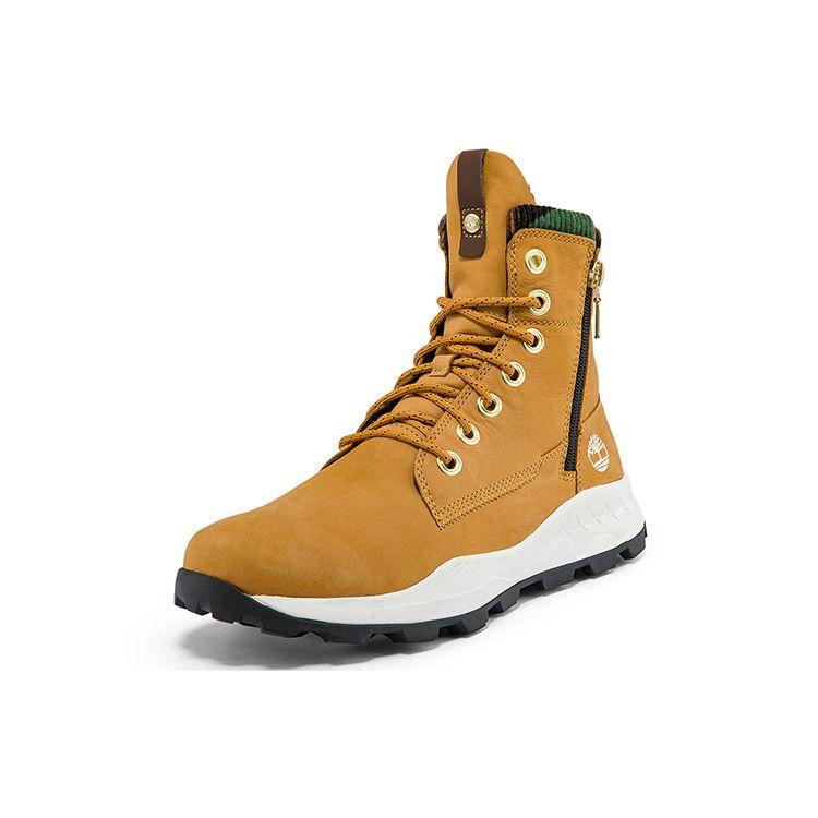 Timberland Brooklyn Series Mid Calf Outdoor Sports Casual Comfortable Breathable Brooklyn Martin Boots Men boots Wheat A2JRZW