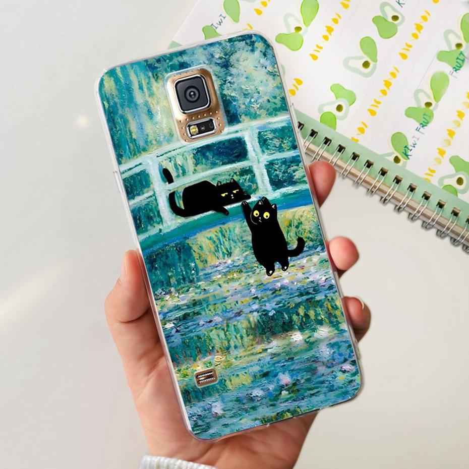 Красивый чехол с принтом для Samsung Galaxy S5 5.1" Прозрачный мягкий силиконовый чехол-бампер для Samsung S5 I9600 SM-G900F