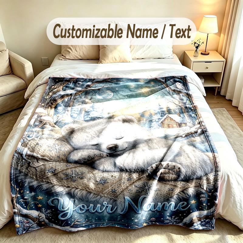 Fantasy Magic Theme Custom Blanket Personalized Name & Text Customized Soft Warm Throw Blanket Home Decor