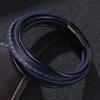 Плетеные кожаные браслеты ручной работы для мужчин и женщин, черный браслет-обертка, новые модные ювелирные изделия в подарок