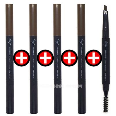 Дизайнерский автоматический карандаш для бровей, №. 02 Серо-коричневый, 5 шт.