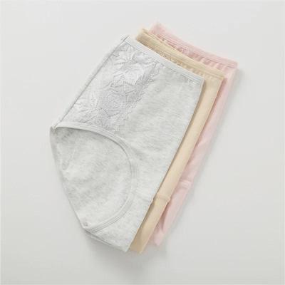 Трусики из хлопка с высокой талией и кружевной отделкой: Плюс Размер, Коррекция фигуры, Подтяжка бедер, Утягивающее талию нижнее белье для женщин