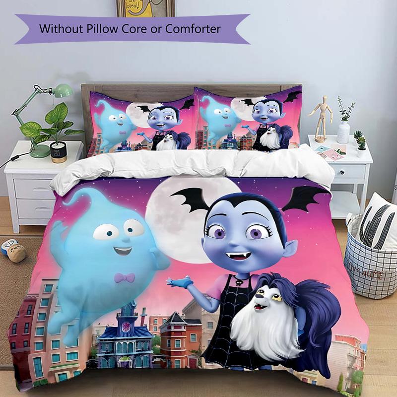 Vampirina Friends Print 3Pcs Bedding Setduvet Cover With 2 Bedropillowcase Home Birthday Gift