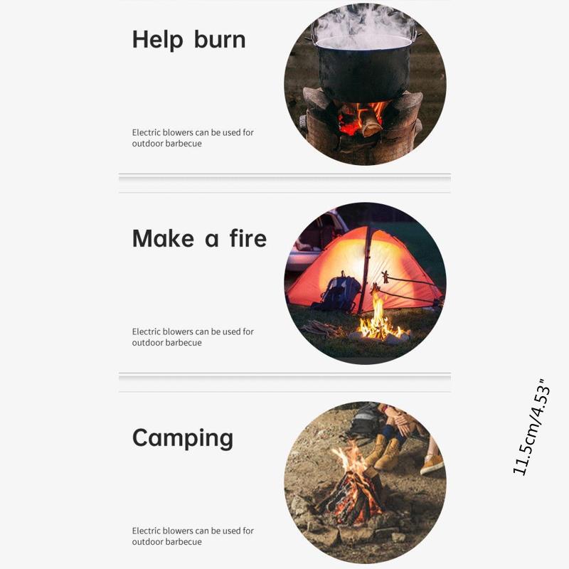 Электрический вентилятор для барбекю, 100 В, 220 В для барбекю, мини-кузнец, кузница, вентилятор 100-240 В с адаптером скорости, металлический зажим