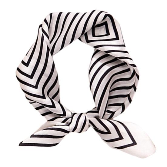 Silk Scarf for Women Soft Breathable Fashionable Neck Collar with Colorful Print Perfect for Parties Commutes