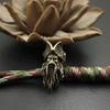 Copper Octopus Knife Beads Rope Pendant Brass Skull Paracord Beads Key Rings