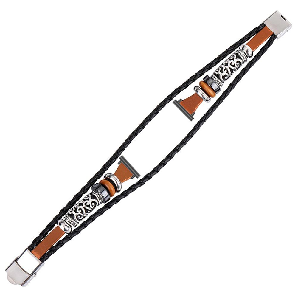 22 мм Этнический Браслет для Huawei Watch 4/4 Pro/GT 4 46 мм Кожа+Металл Ремешок на Запястье