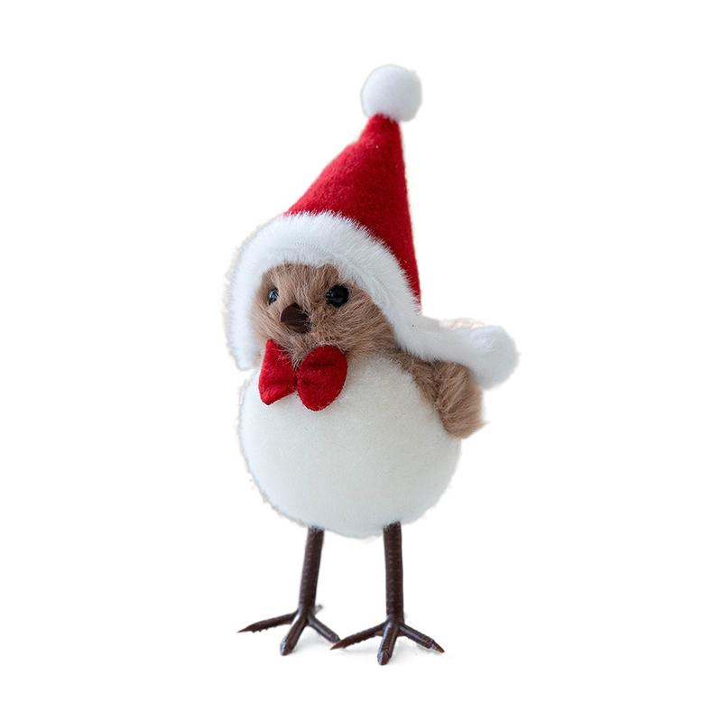 Зимние фигурки птиц декор реалистичные искусственные птицы в шляпах для рождественской елки стола дома легкие праздничные украшения