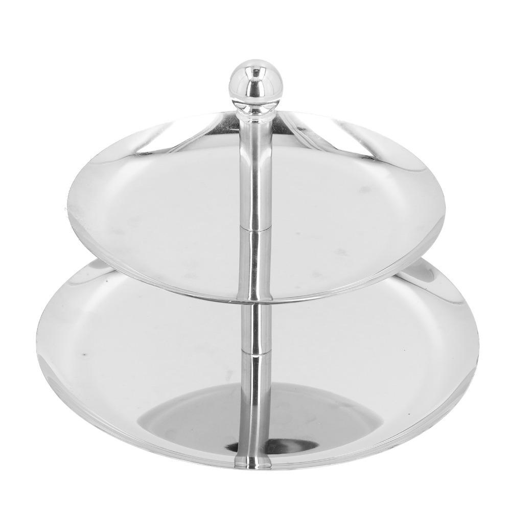 Polished Surface Serving Platter Double Layer Structure Storage Tray Display Tray Dessert Display
