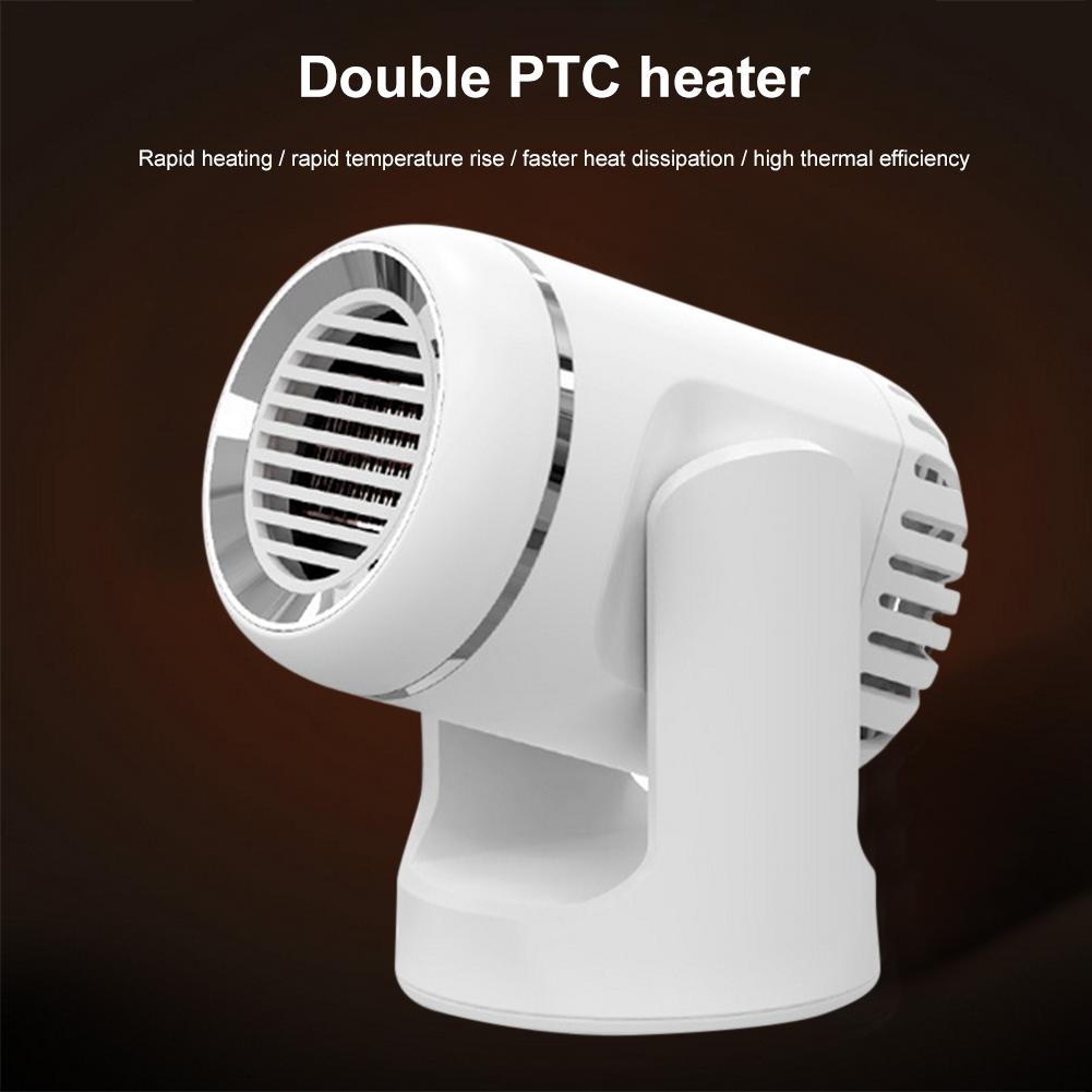 Электрический нагревательный вентилятор 12 В, лобовое стекло, размораживание, обогреватель, очистка воздуха, низкий уровень шума для зимних автомобильных аксессуаров