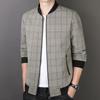 Весенняя и осенняя куртка Мужская куртка Деловая повседневная Молодежь и средний возраст Простая мода Бейсбольный воротник Клетчатая куртка Мужская одежда