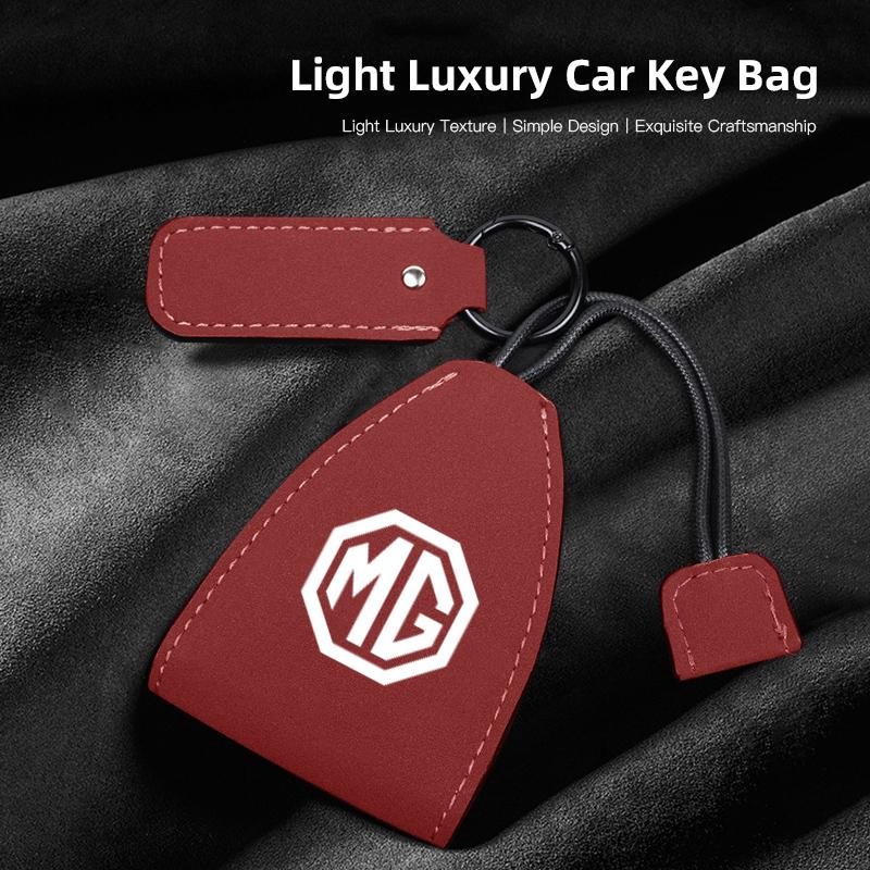 Замшевая сумка для ключей Чехол для ключа автосигнализации Для Morris Garages MG Cyberster MG3 MG5 MG7 MG6 ZS ES5 ONE HS MG4 EV Cyber X MARVEL R