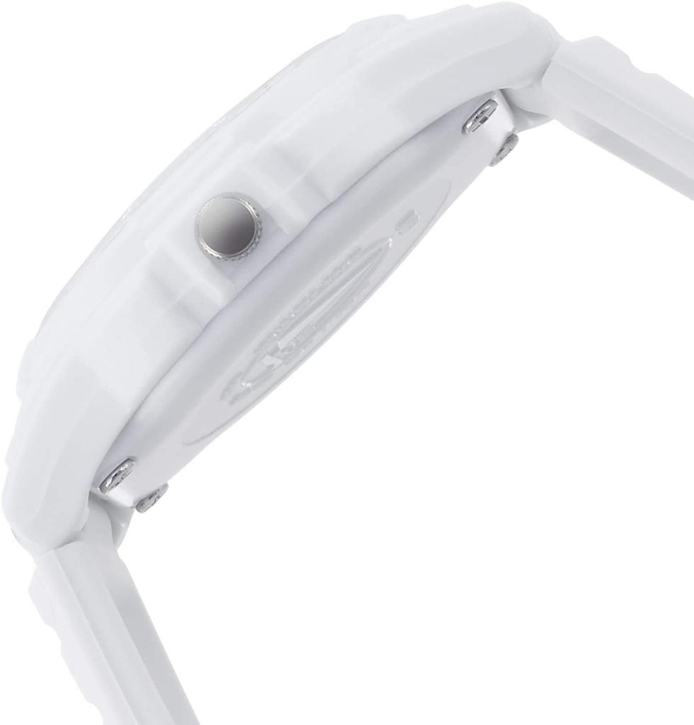 Citizen Q&Q VS06-006 Women's Analog Waterproof Wristwatch with Urethane Strap, White and Pink