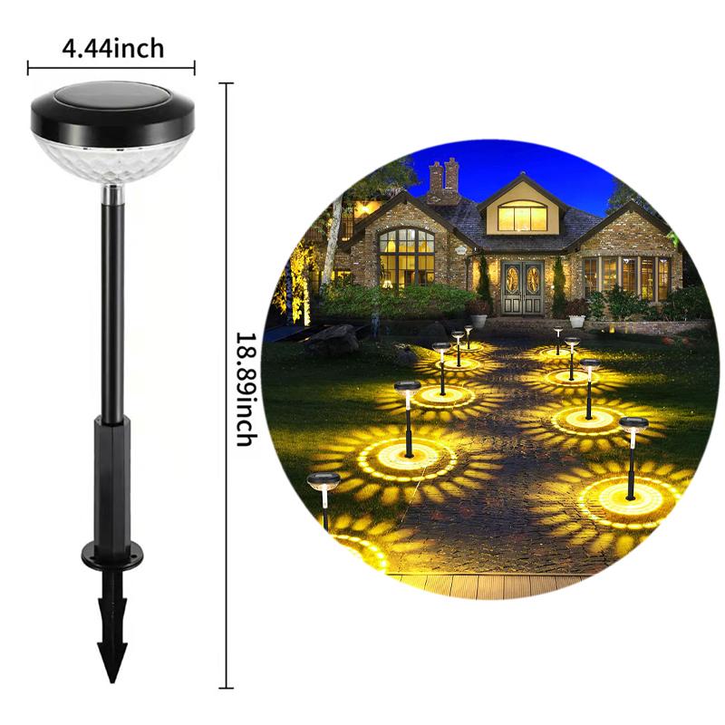 Garden Outdoor Solar LED Lights RGB Multi-Color Lighting Solar Path Lawn Light Christmas Garden Decorative Landscape Shine Lamps