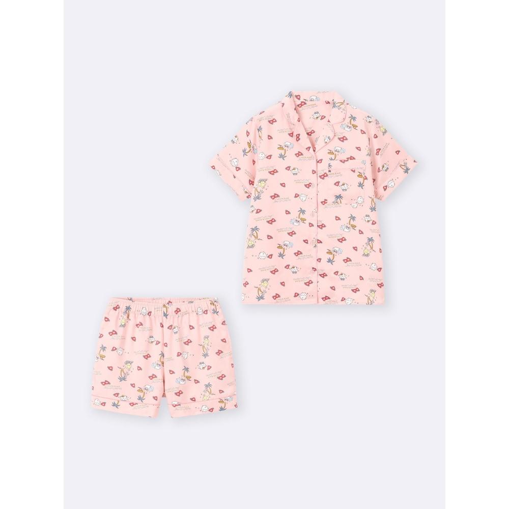 GU by Uniqlo Атласная пижама шорты с коротким рукавом Chiikawa