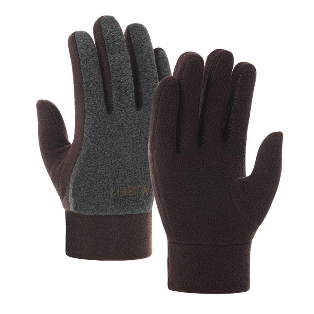 Driving Gloves Outdoor Sport Fleece Furry Warm Mitts Full Finger Mittens Women Gloves Thick Plush