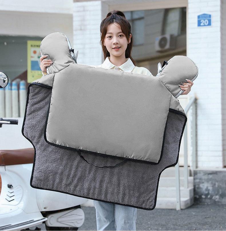 Водонепроницаемое, грязеотталкивающее одеяло на лобовое стекло электромобиля — защита шеи от холода осенью и зимой (Твердый цвет)