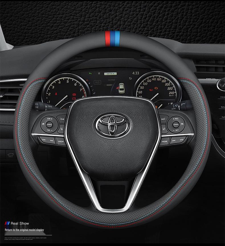 Чехол на руль Toyota для IZOA, Levin, RAV4, Venza, Highlander, Camry и Новой Corolla - Кожаный