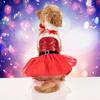Рождественское праздничное платье для питомца, собаки, платье из сверкающей сетки, вечернее платье для вечеринки, свадебная юбка, для собаки, кошки, принцессы, новогодние украшения