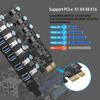 Внутренний USB-конвертер-хаб PCI-E на 7-портовый USB3.0 адаптер расширения для настольного ПК хост-карта поддержка 10/8/7/XP-