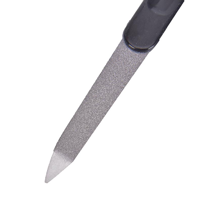 5Pcs Plastic Handle Metal Double Sided Nail Files Diy Manicure Pedicure Tool