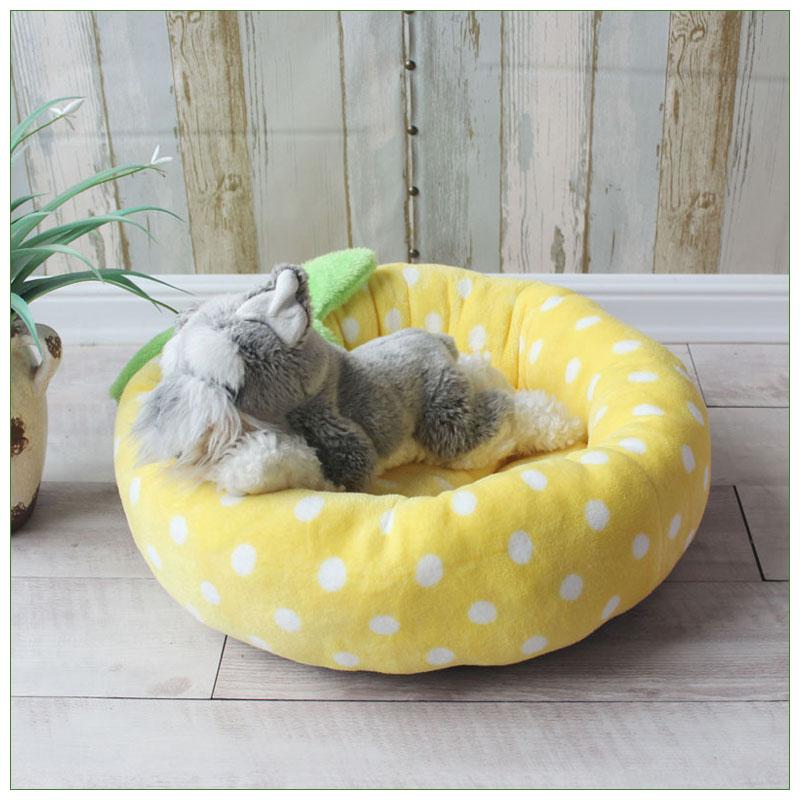 Питомник для домашних животных, мягкий круглый шезлонг для домашних животных для маленьких и средних собак, спальная подушка, теплое кошачье гнездо, корзина для щенка, плюшевый диван для чихуахуа