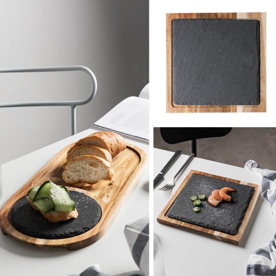 Тарелка для стейка Пищевой Изысканный Западный Ресторан Без Запаха Гладкая Поверхность Место Закуски Овальной Формы Японская Кухня Тарелка Для Лосося Кухонные Принадлежности