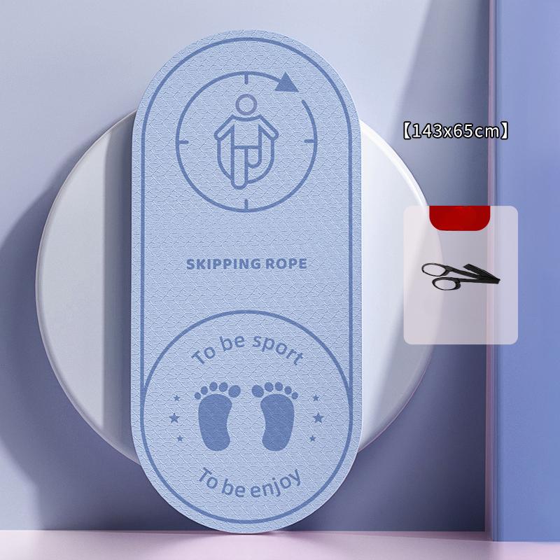 Jumping Rope Shock-absorbing Yoga Mat Fitness Aerobics Soundproof Shockproof Anti Slip Soundproof Thickened Mat Sports Exercise Dance Practice Mat