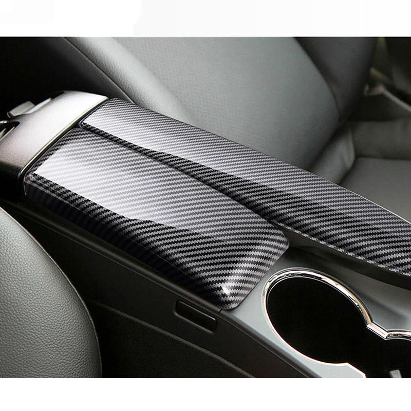 2Pcs/Set Carbon Fiber Style Center Console Armrest Box Cover Fit for Mercedes Benz W204 X204 W212 X204 Only for Left Hand Drive Car