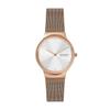 Skagen Freja Quartz Watch with Stainless Steel Rose 16 Women's Strap, Gold, (Model SKW3020)