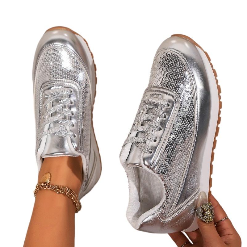 2024 Весна и Осень Новые Высококачественные Женские Туфли Модные Круглый Носок Однотонные Глянцевые На шнуровке Женские Спортивные Туфли