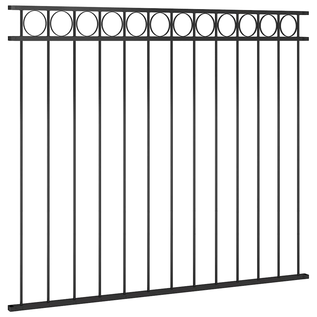 ASSEN Fence Panel Steel 1.7 x 1.5 m Black
