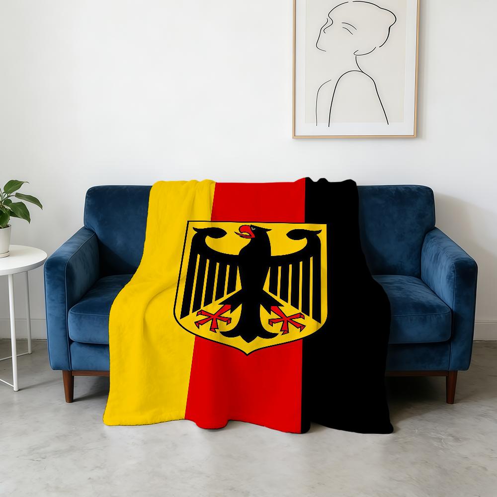 Blanket Super Warm G-Germany-ES Comfortable Plush Cool Throw Blanket Child Home Flag Sofa Bedroom Gift