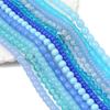 Blue Color Crystal Glass Beads Loose Space Beads for Bracelet Necklace DIY Jewelry Craft Making Accessories