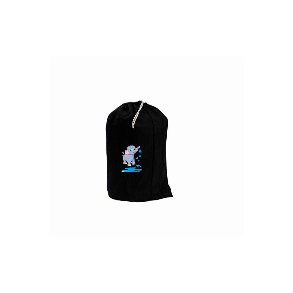 Black Carboy Case Blue Elephant Printed Black Fabric Carboy Case