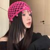 Round Beads Crochet Hollow Tassels Knitted Hat Bohemian Style Ethnic Style Hat  Outdoor