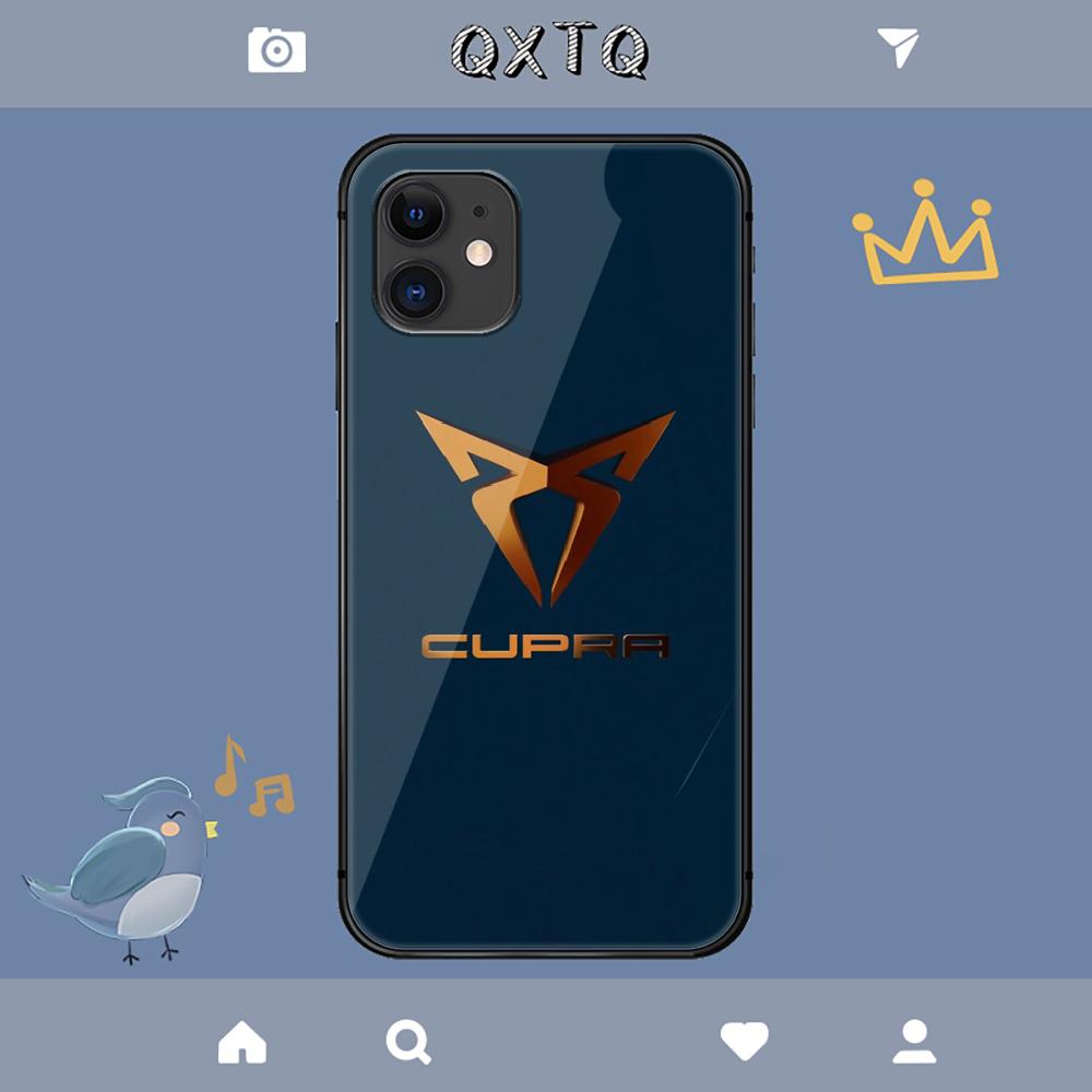 Чехол с логотипом испанской моды Cupras для iPhone Samsung Galaxy Redmi Note S 17 16 15 14 13 20 24 25 54 Pro Max Ultra Fe с крышкой из закаленного стекла