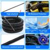 Shrinkable Cable Power Extension Cord 18AWG 4 Cores Spring Spirals Black Cable Telescopic Wire for Industrial/Homes Use