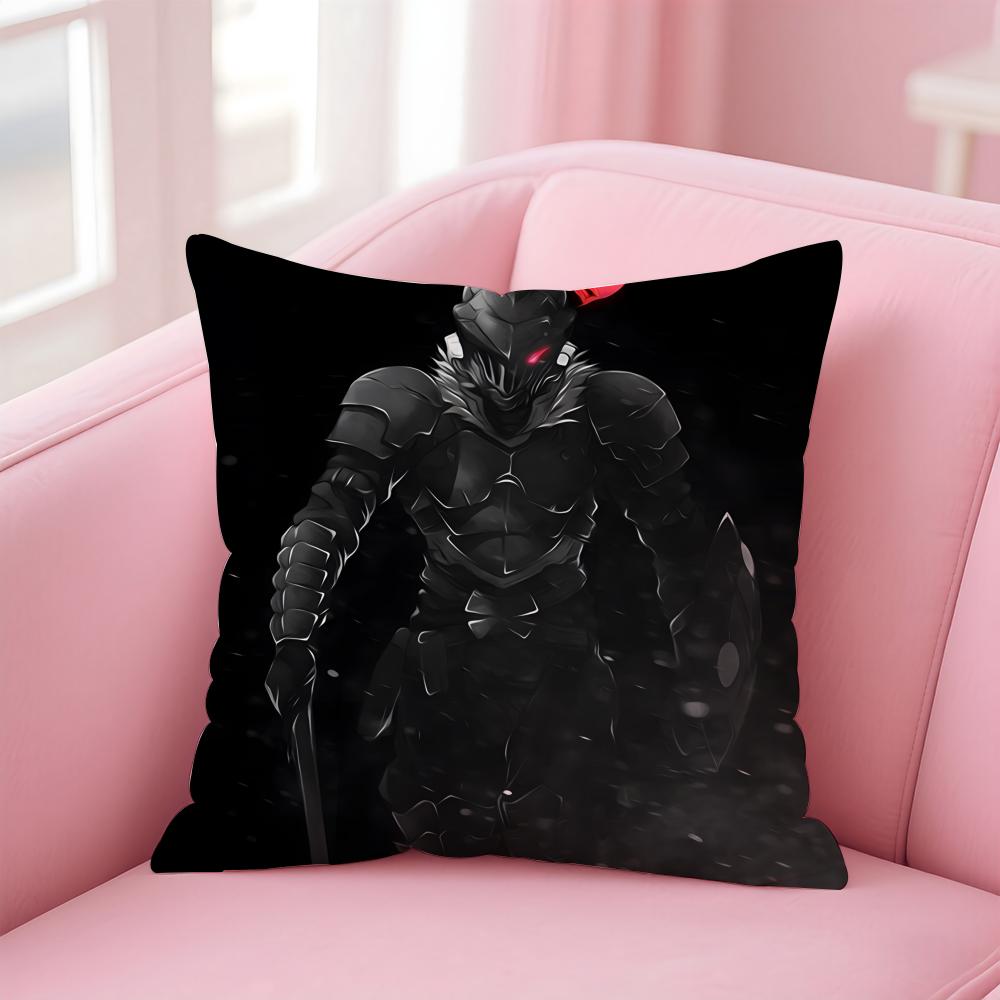 Handsome Anime Goblin SlayerCartoon Cushion Cover Pillow Case Soft Skin Friendly Fabric Concealed Zipper