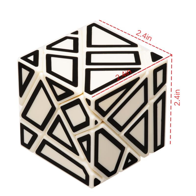 Emorefun Qin Soomth Puzzle Cube Полая черная наклейка 3x3 Ghost Cube Белый (Базовый держатель в комплекте)