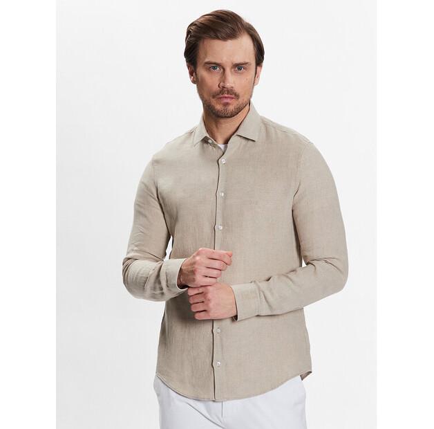 Рубашка Calvin Klein Linen Solid Slim Shirt