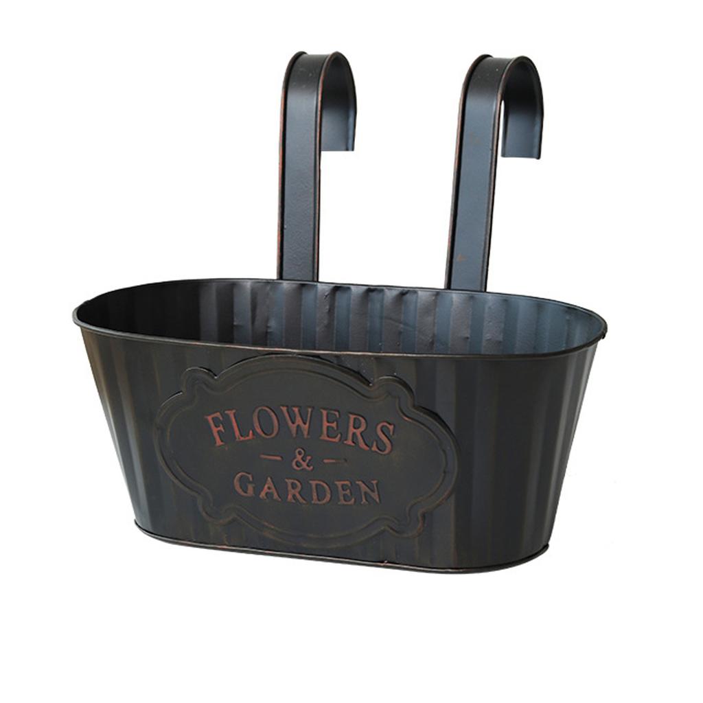 Hanging Iron Flowerpot With Detachable Hooks Easy To Install Anywhere Detachable Handle Flowerpot