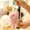 Soft Plush Animal Pendant Pink Cartoon Doll Keychain Purple Cute Cat Key Ring  Girls