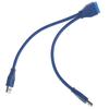 Кабель-адаптер 2 порта USB 3.0 Type A (папа) на 20-контактный разъем (папа)