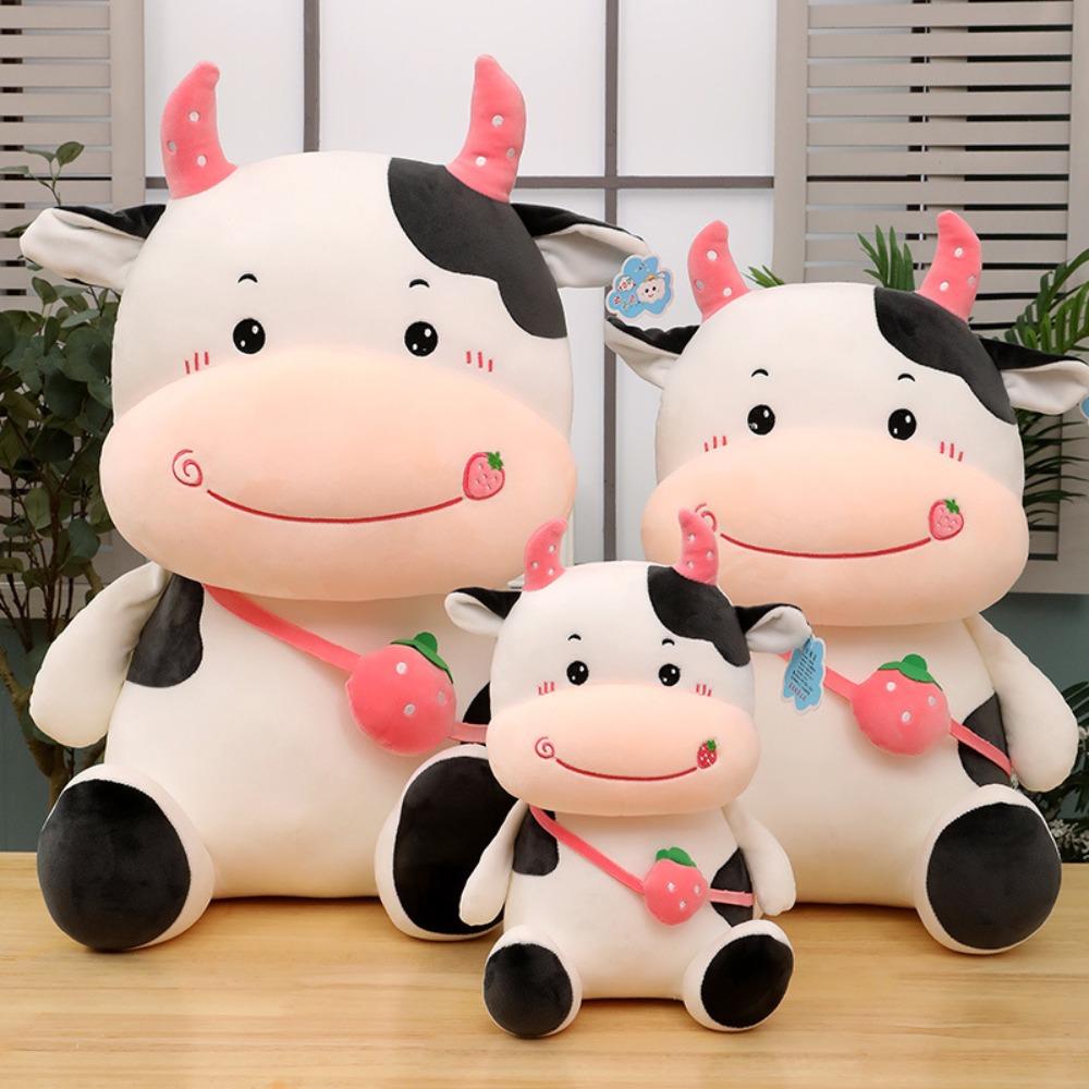 Cattle Milk Cow Plush Doll Animal Kid's Accompany Dolls Sleeping Pillow Cow Plush Toy Home Decor