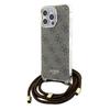 Guess Guhcp15Lhc4Sew iPhone 15 Pro 6.1 Коричневый/Brown Жесткий чехол Crossbody на шнурке 4G Принт